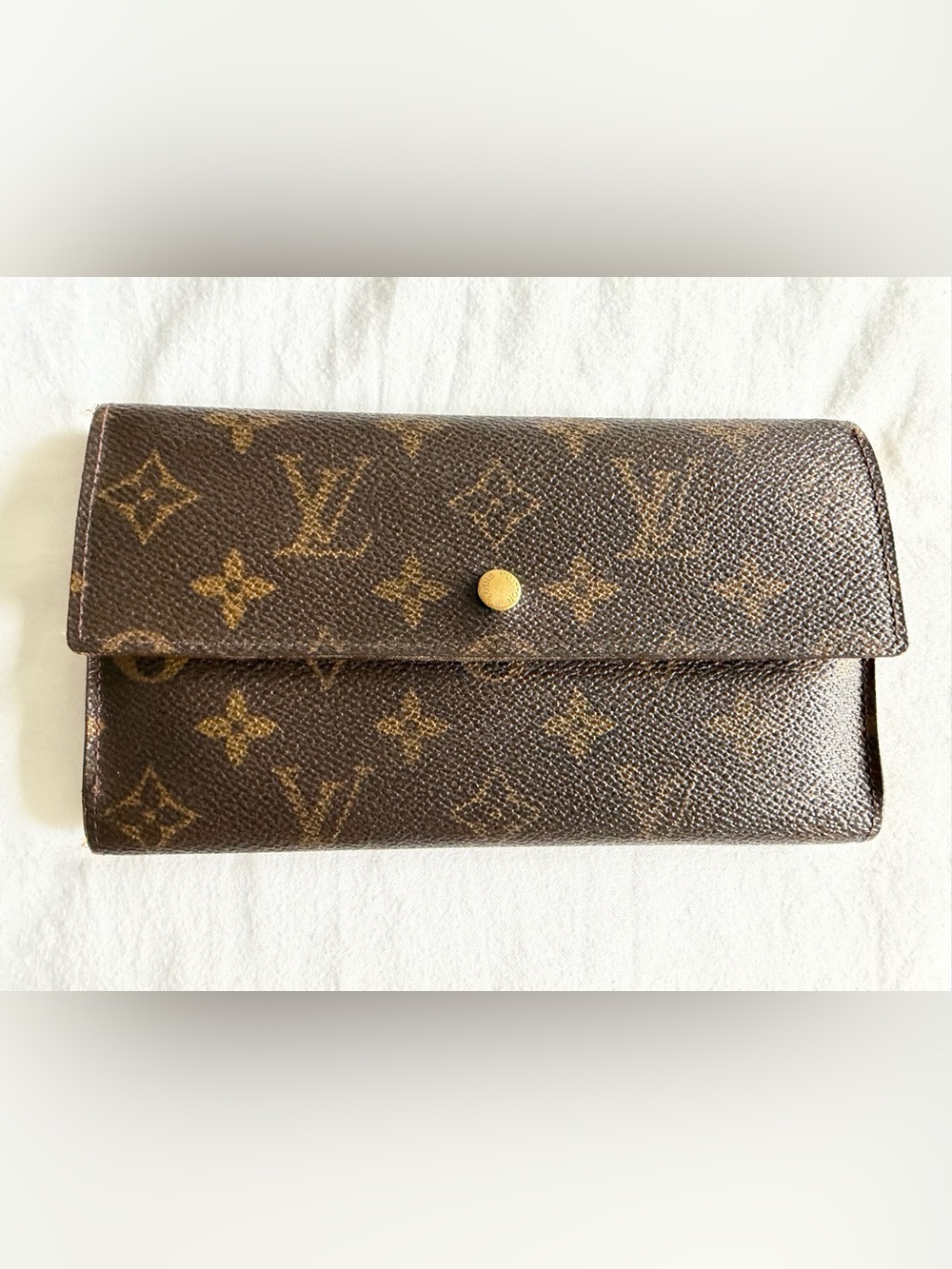 Louis Vuitton Monogram Canvas Continental Wallet in Brown and Gold - Picture 1 of 11